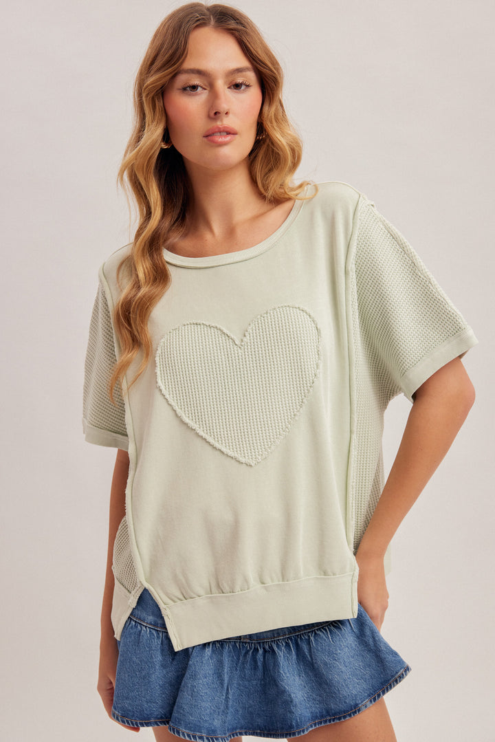 Heartfelt Waffle Knit Tee