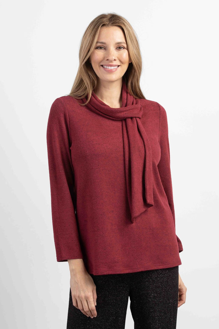 Cheerful Tie Neck Sweater SALE