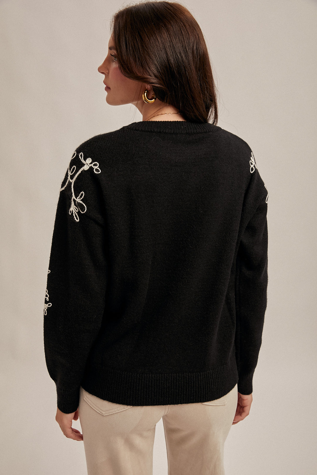 Vine & Leaf Knit Sweater, Final Sale