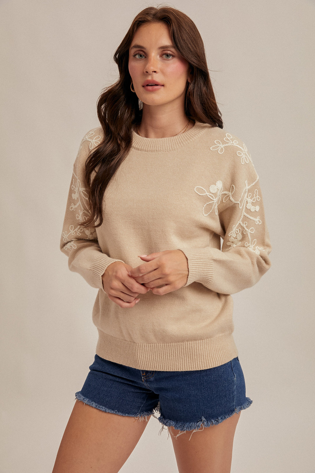 Vine & Leaf Knit Sweater, Final Sale