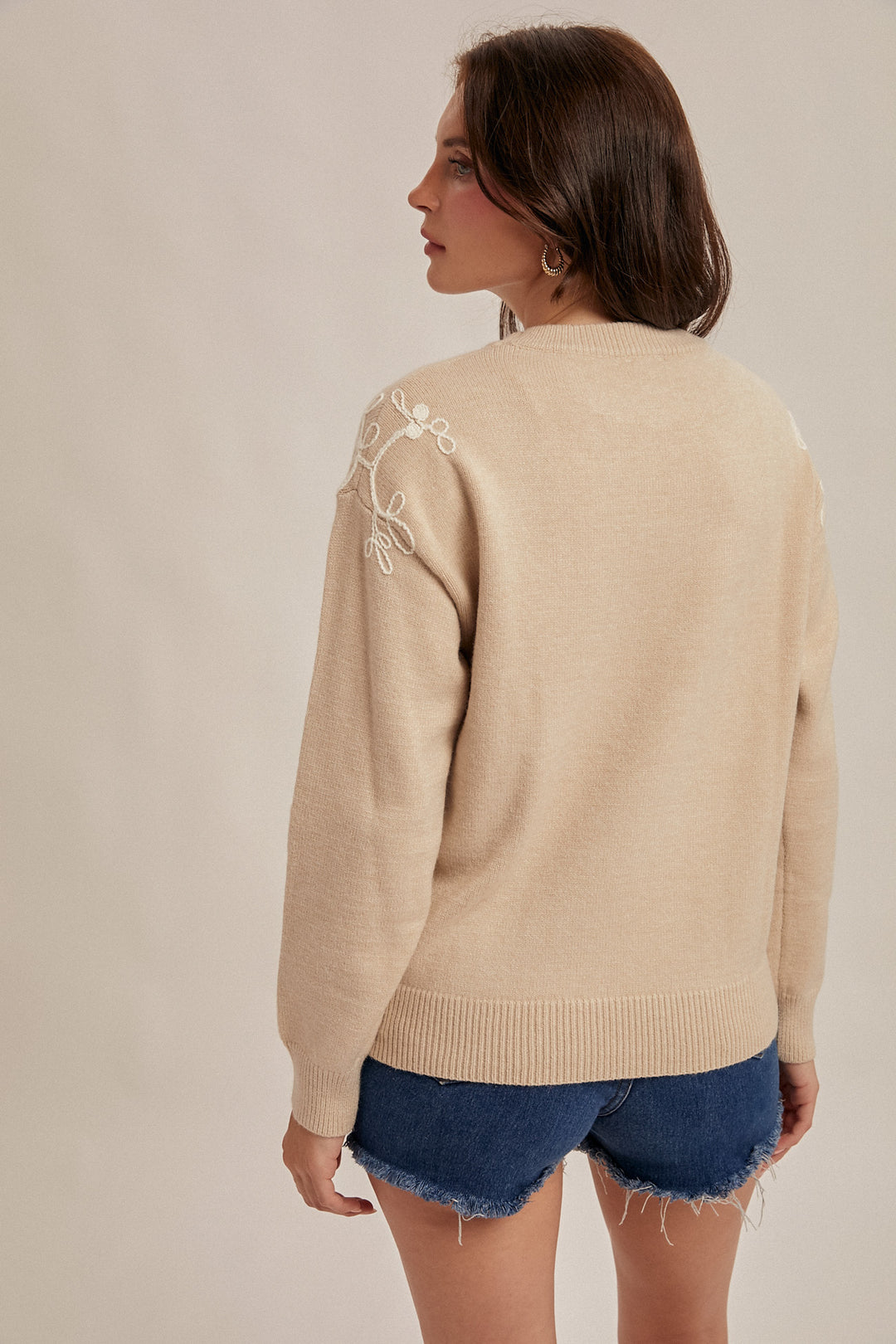 Vine & Leaf Knit Sweater, Final Sale