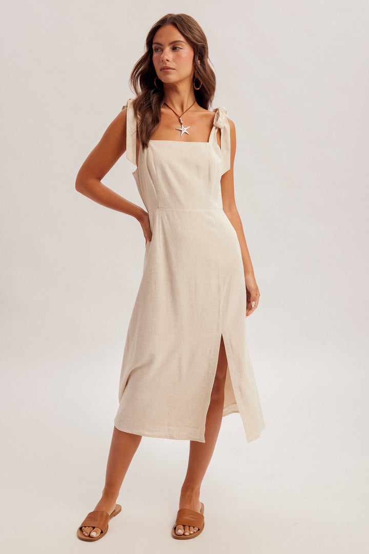 Linen Love Tie Strap Dress