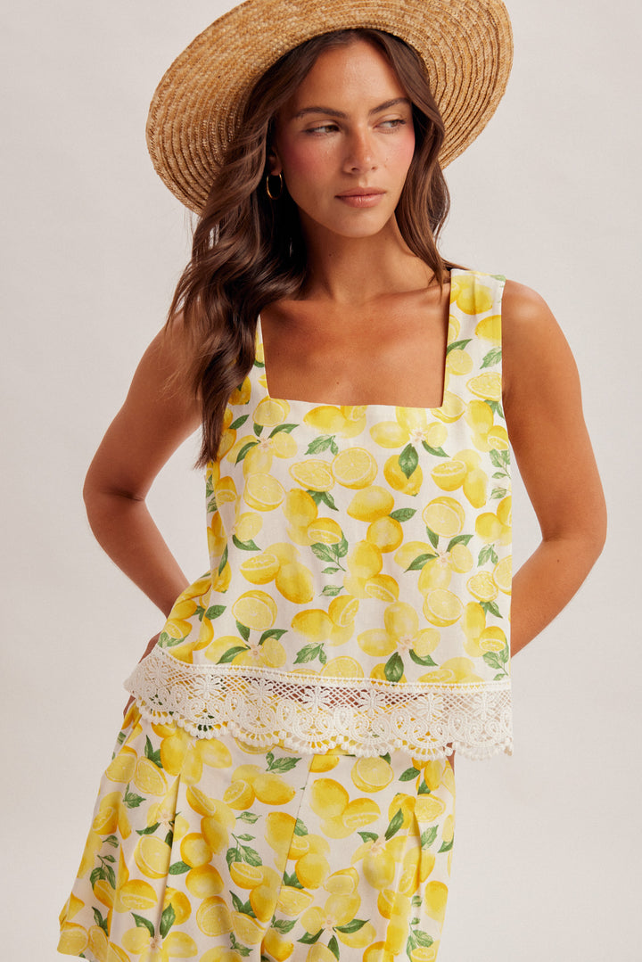 Lemon Squeeze Crochet Tank