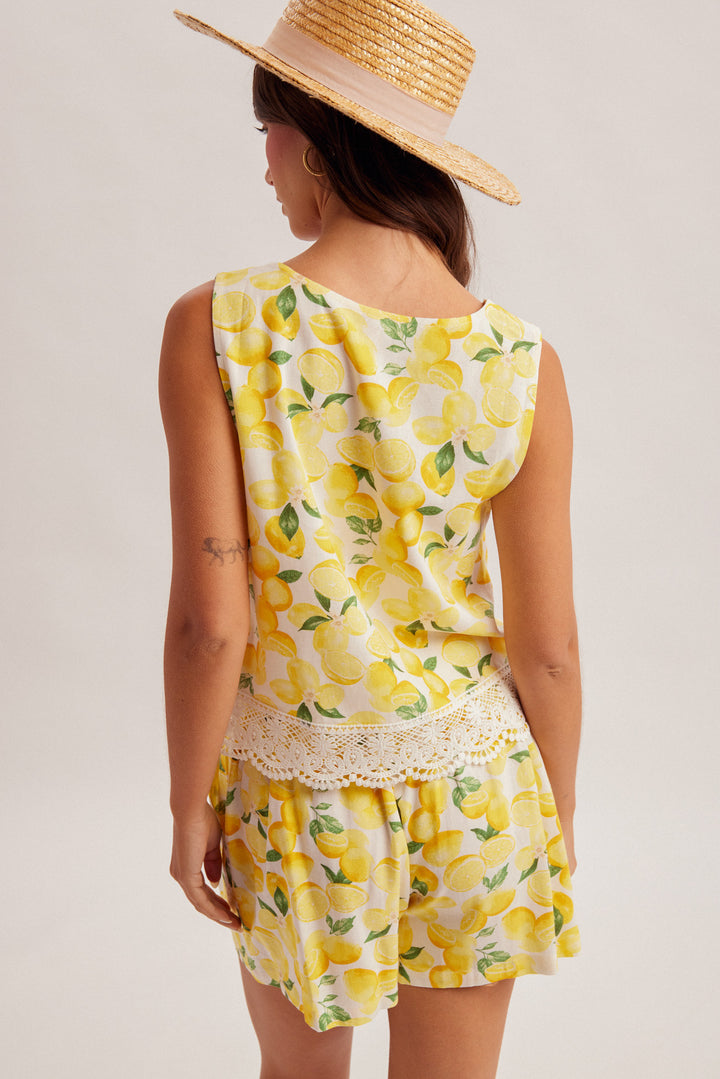 Lemon Squeeze Crochet Tank