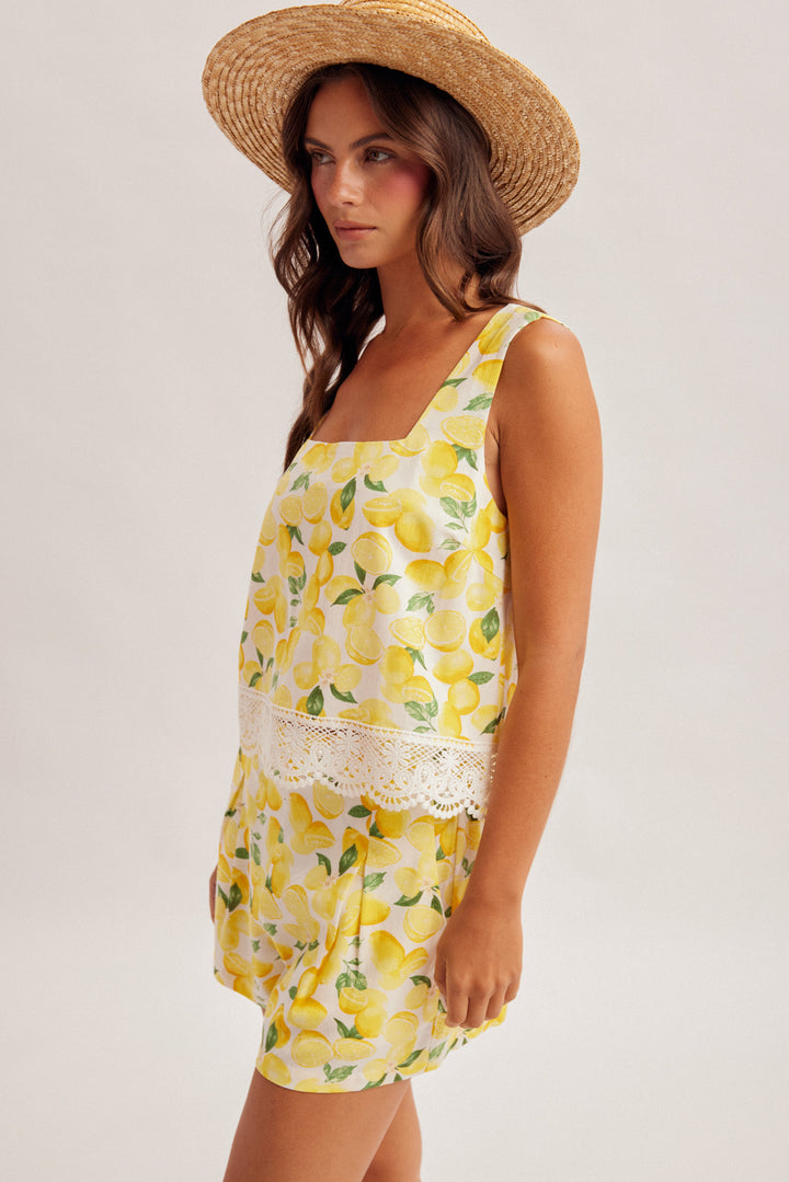 Lemon Squeeze Crochet Tank