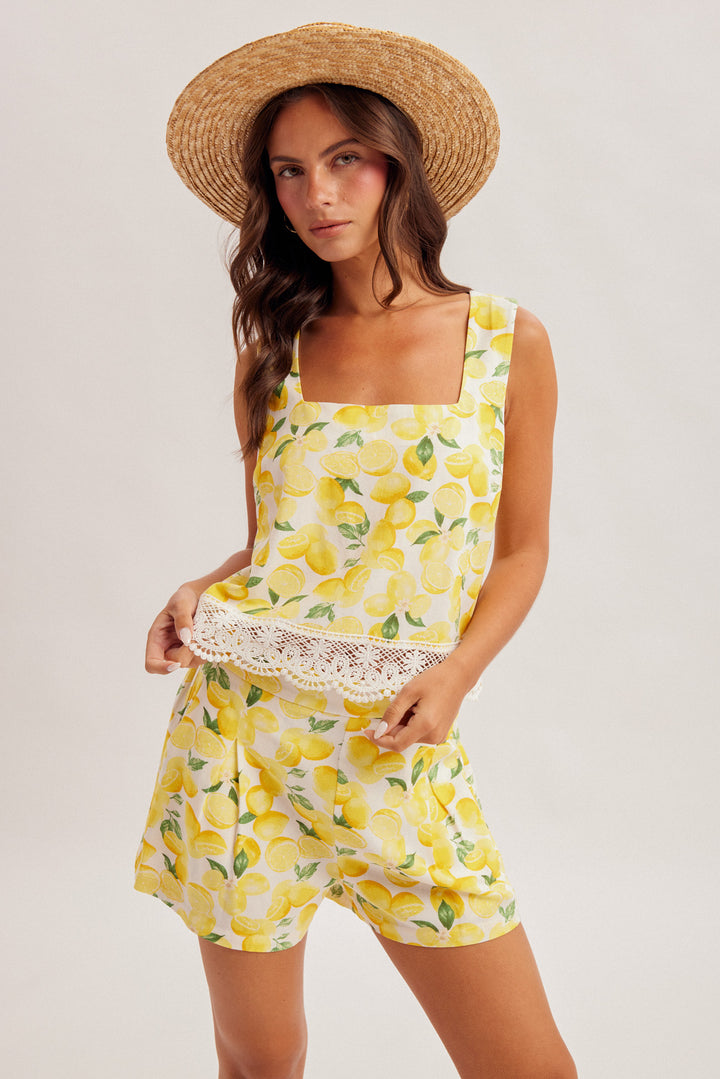 Lemon Squeeze Crochet Tank