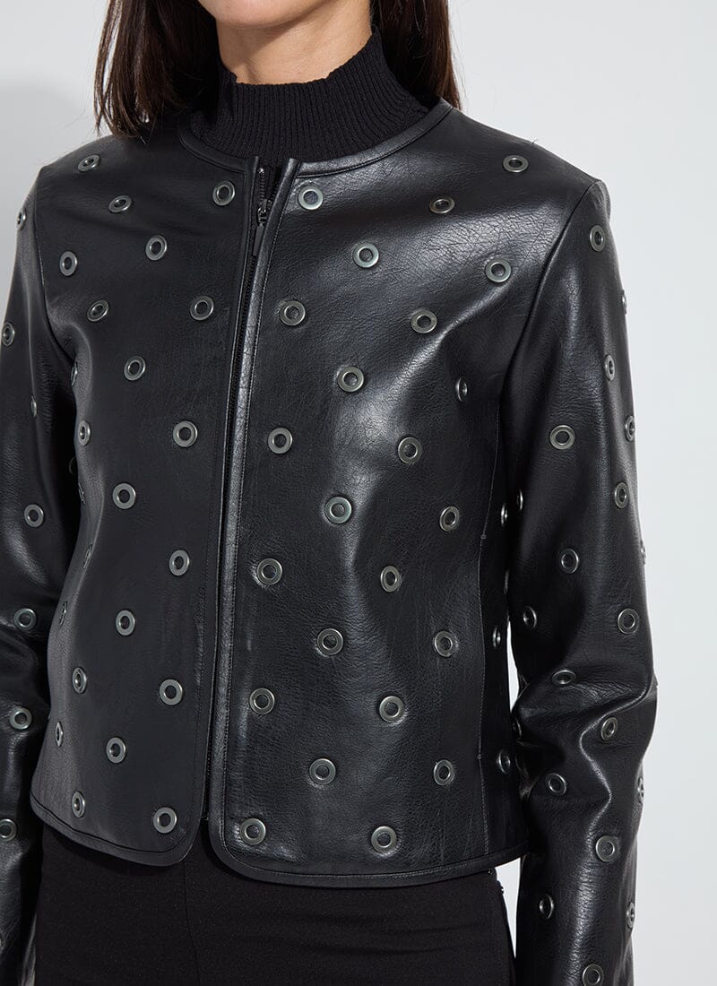 Orbit Noir Vegan Leather Jacket