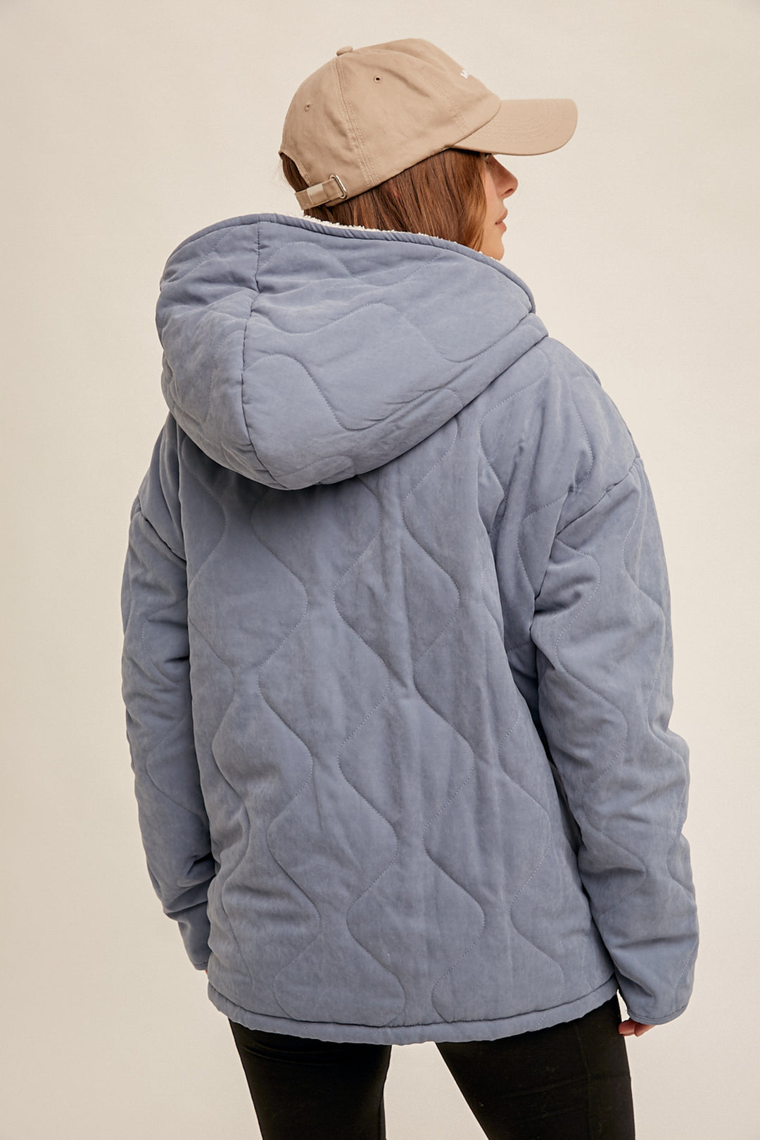 Out & About Quilted Jacket, Dusty Blue