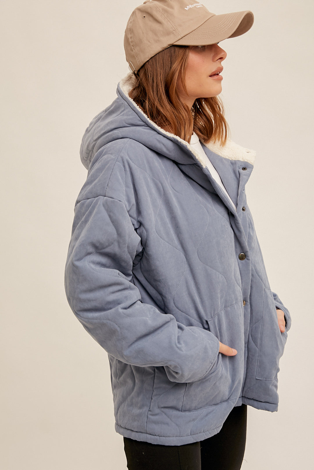 Out & About Quilted Jacket, Dusty Blue