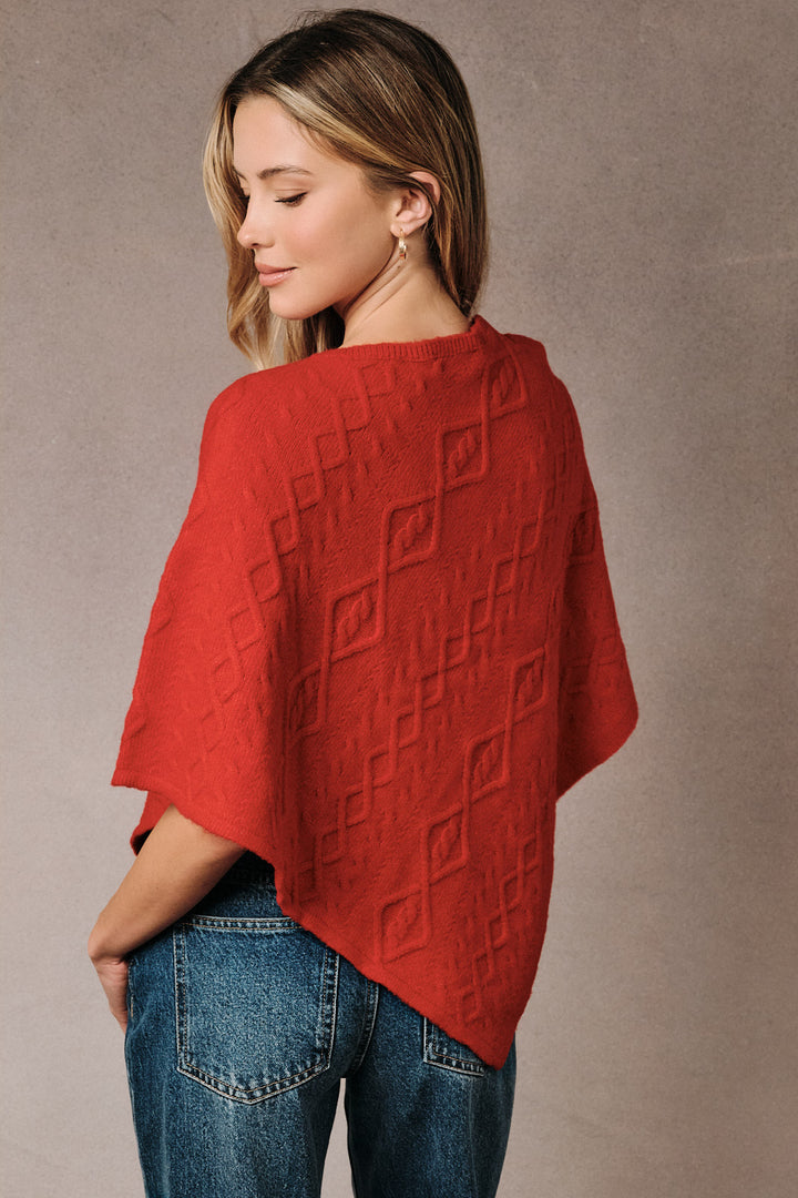 Heritage Cable Knit Poncho
