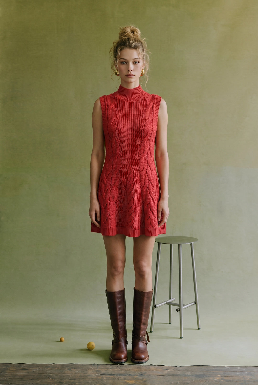 Hollis Cable Knit Sweater Dress