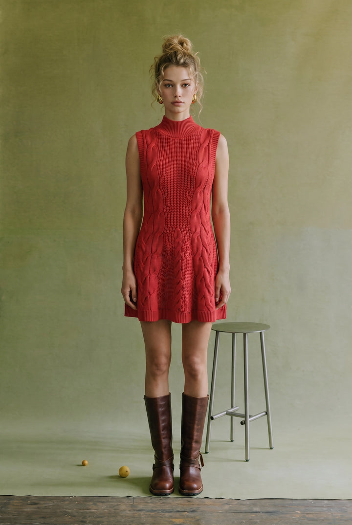 Hollis Cable Knit Sweater Dress