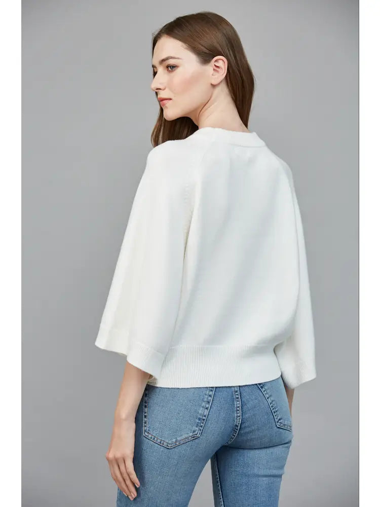 Carey Cream Wide Sleeve Sweater