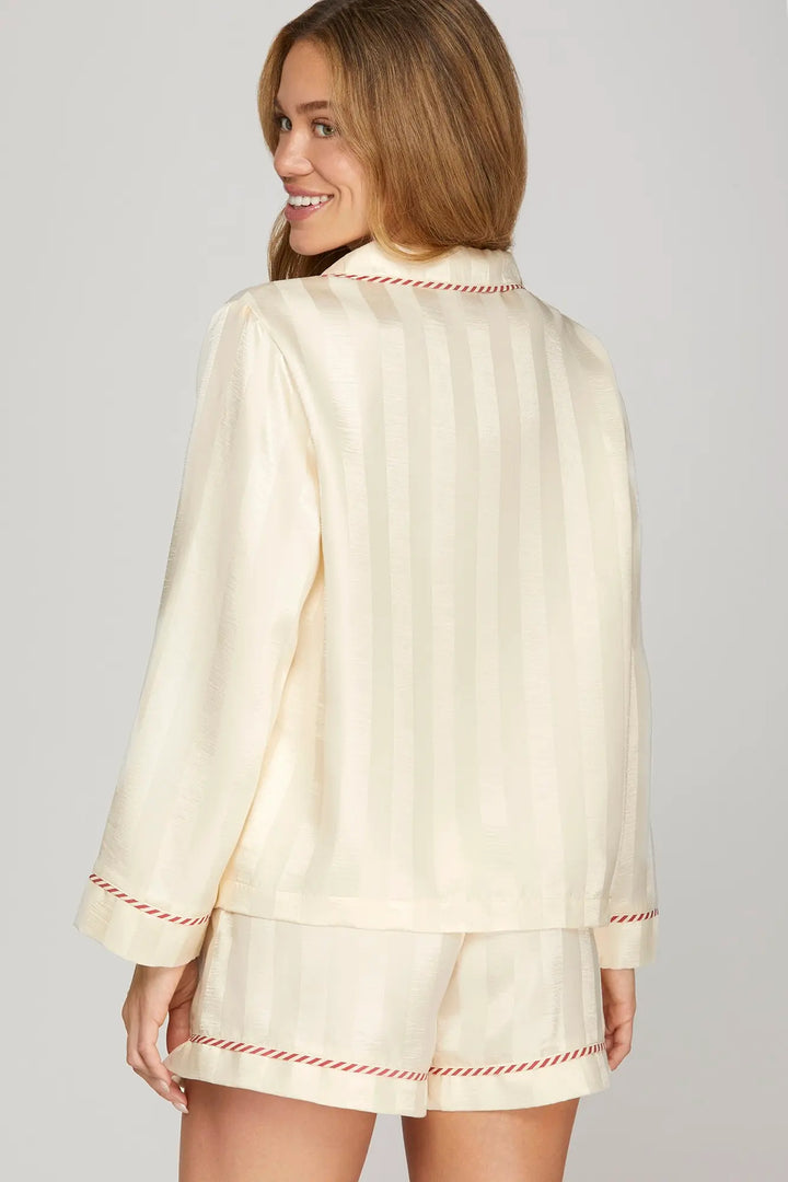 Satin Stripes Pajama Set