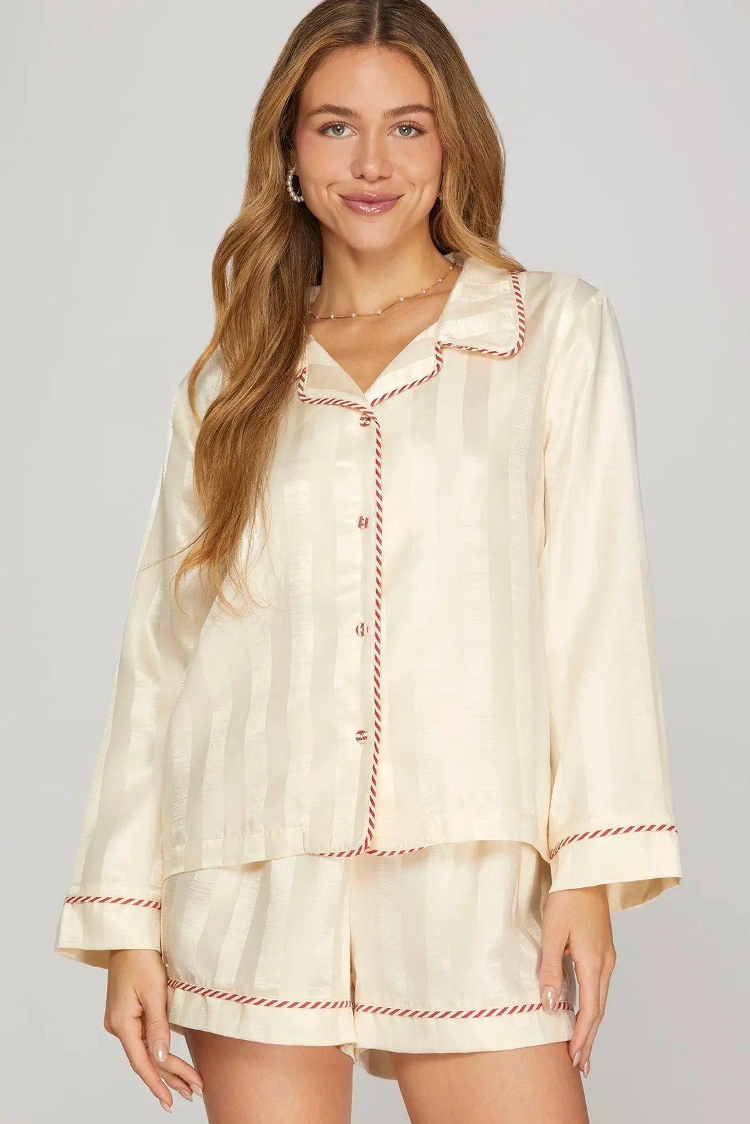 Satin Stripes Pajama Set