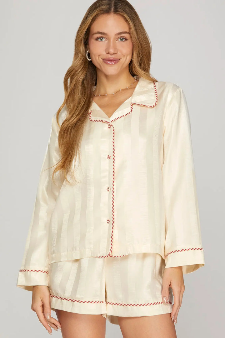Satin Stripes Pajama Set
