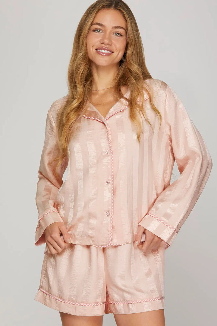 Satin Stripes Pajama Set