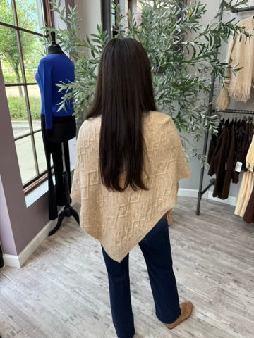Heritage Cable Knit Poncho