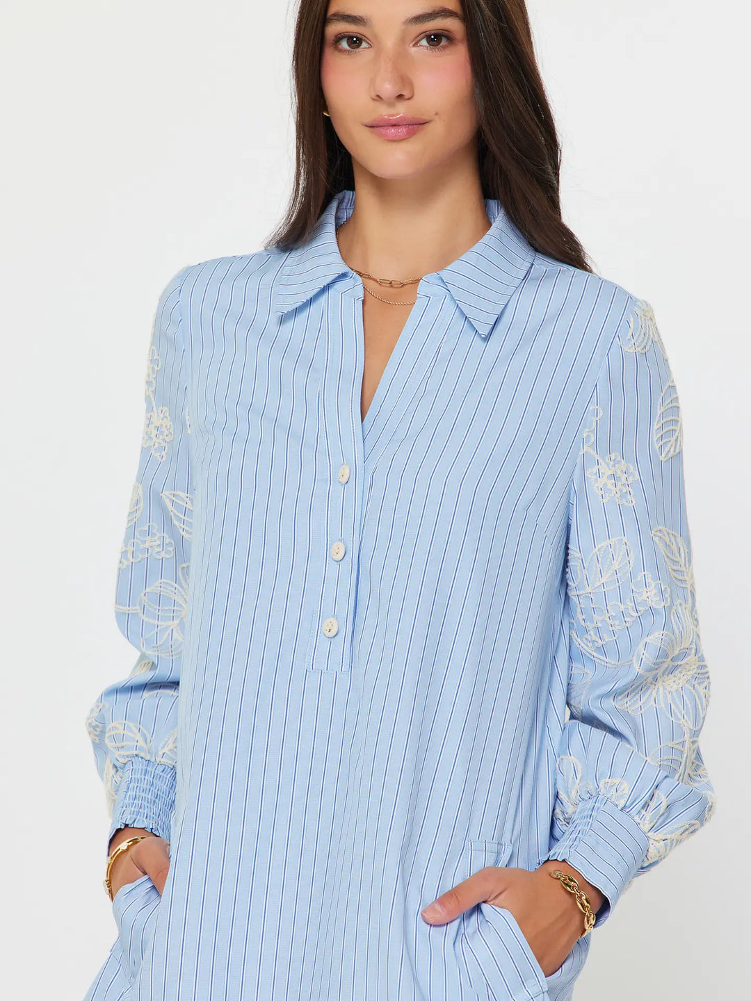 Fresh Air Floral Shirt Dress