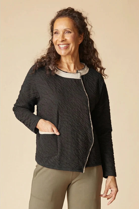 Metro Pullover in Black - front view