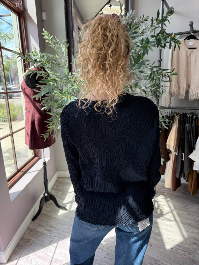 Chevron Crinkle Top