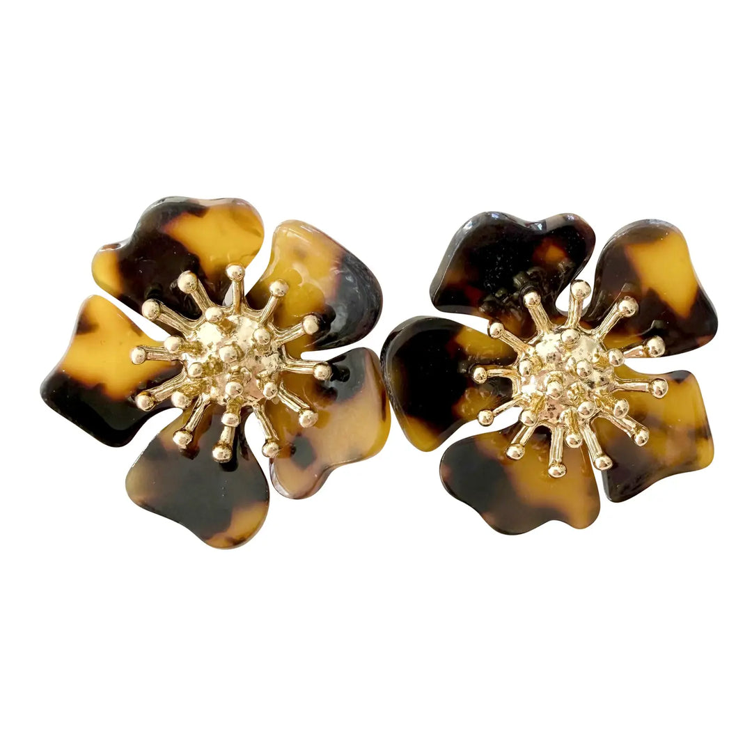 Poppy Earring, Tortoise