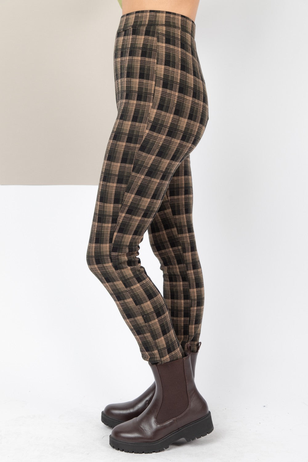 First Pick Plaid Legging, Tan