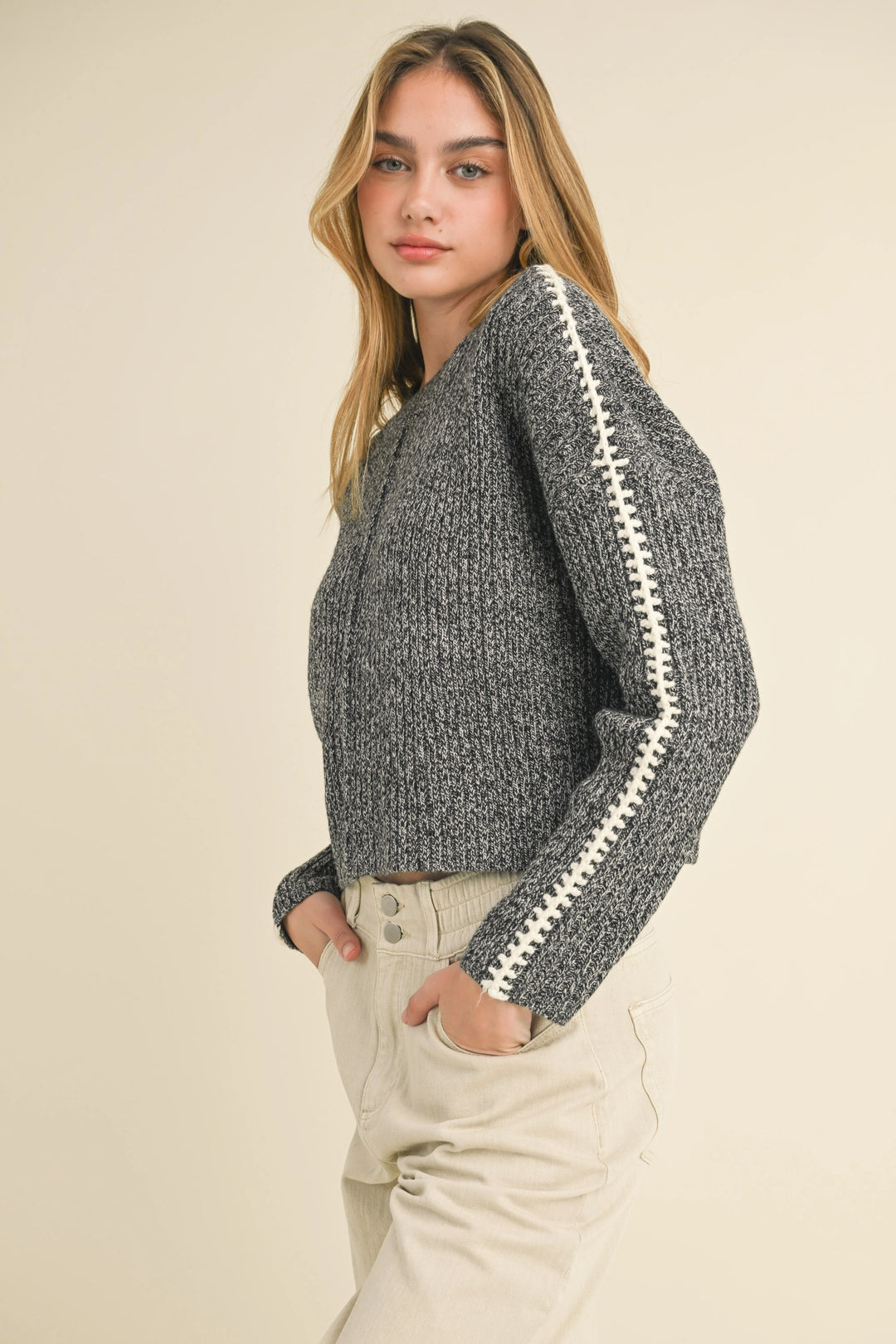 Harvest Stitch Sleeve Sweater