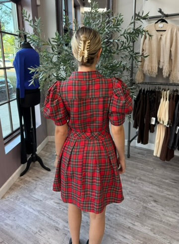 Mistletoe Magic Plaid Dress