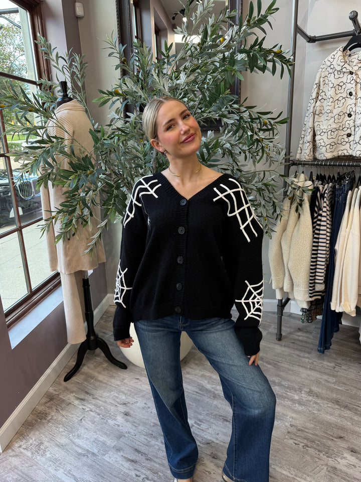 Spooky Spiderwebs Cardigan