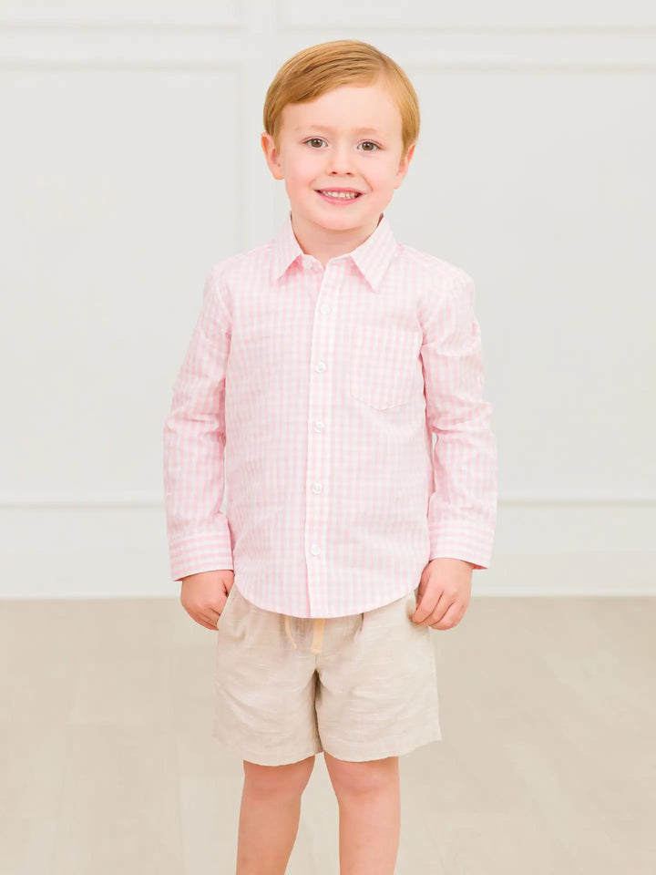 Linen Pull-On Boys Shorts