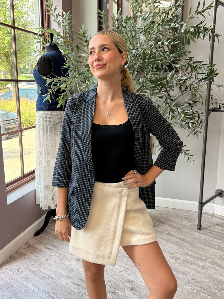 Manhattan Microcheck Blazer