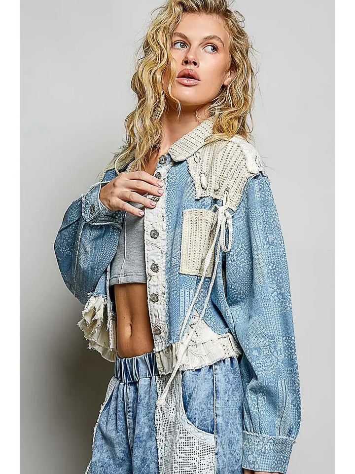 Layla Ruffle Hem Denim Jacket
