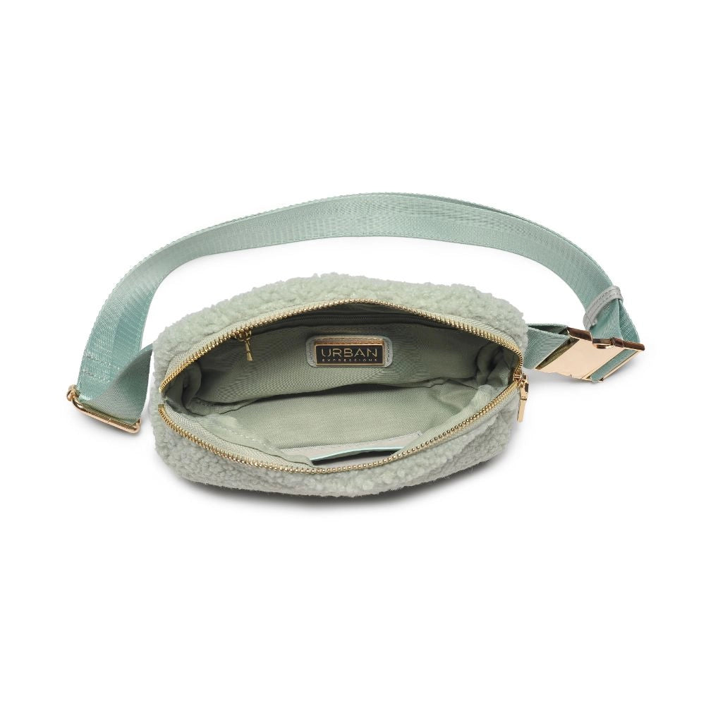 Santi Sherpa Belt Bag, Sage