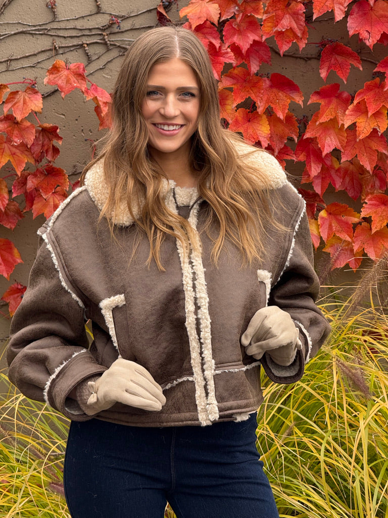 Harper Sherpa Suede Jacket