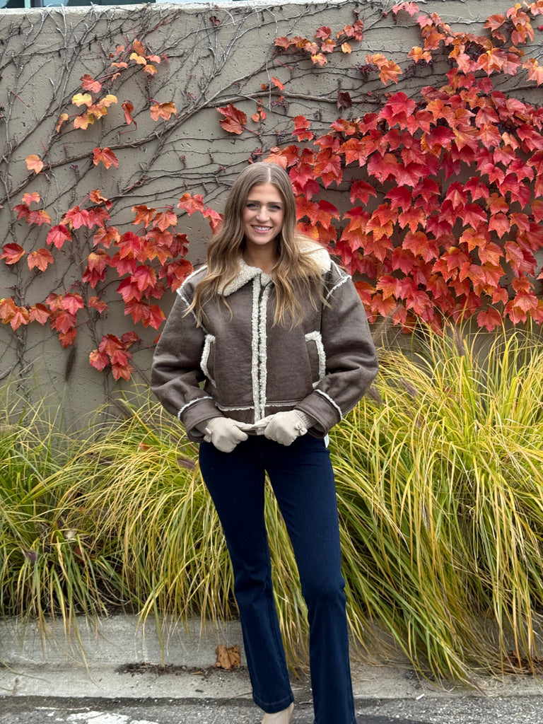 Harper Sherpa Suede Jacket