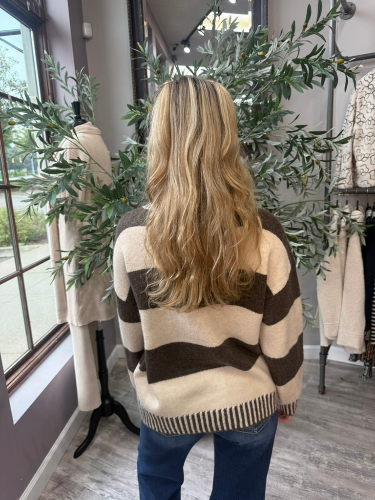 Ski Lodge Striped Pullover