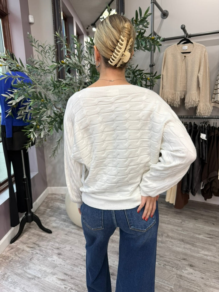 Cable Knit Dolman Sweater