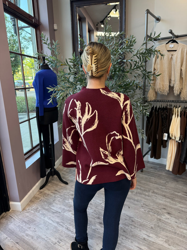 Floral Motif Sweater