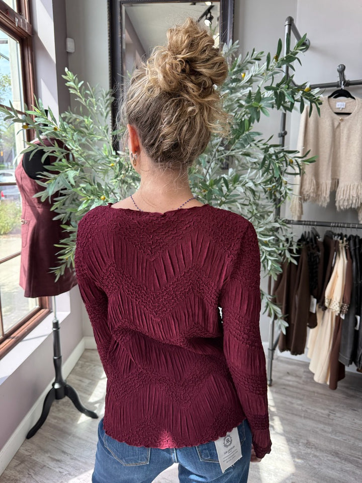 Chevron Crinkle Top