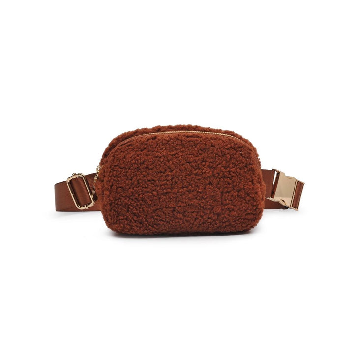 Santi Sherpa Belt Bag, Tan