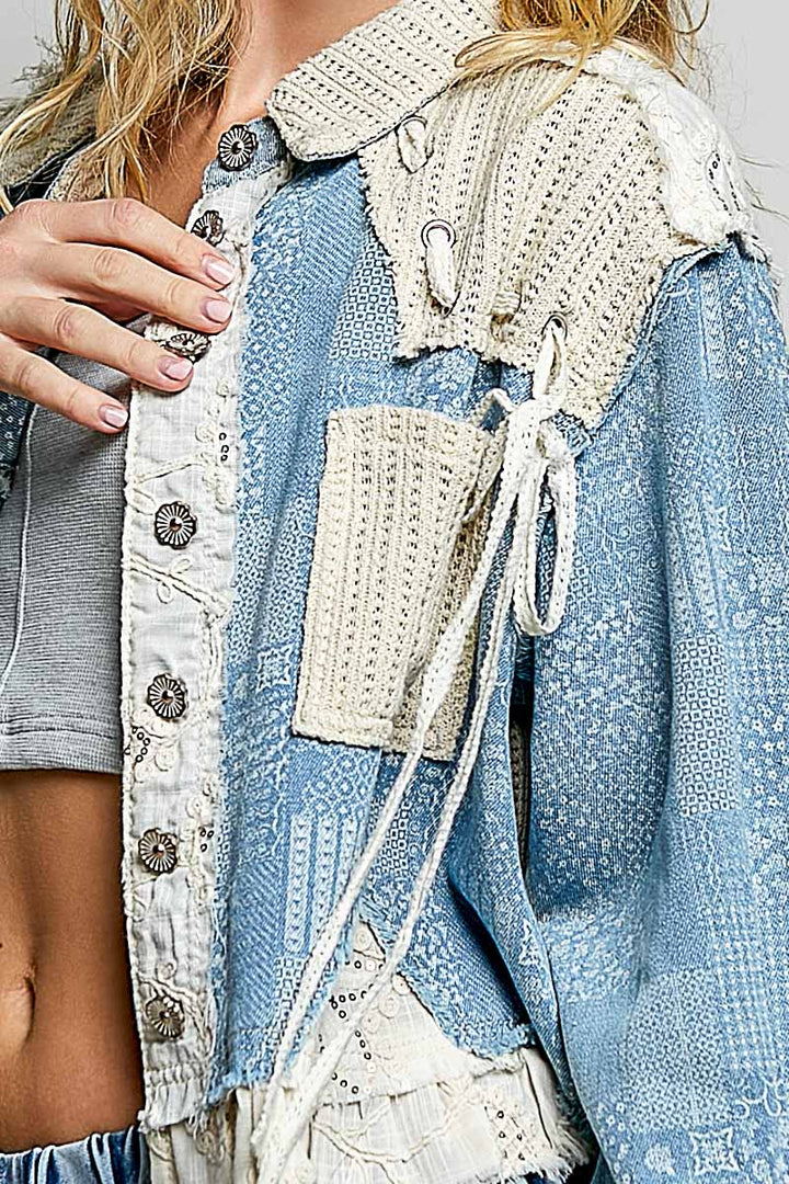 Layla Ruffle Hem Denim Jacket