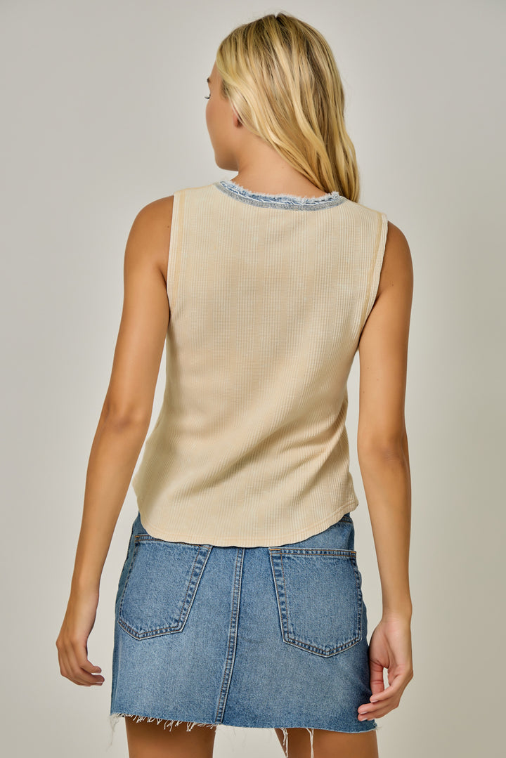 Jacey Sleeveless Henley