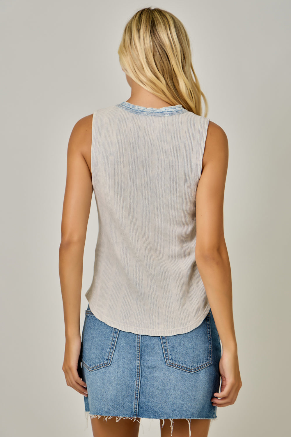 Jacey Sleeveless Henley