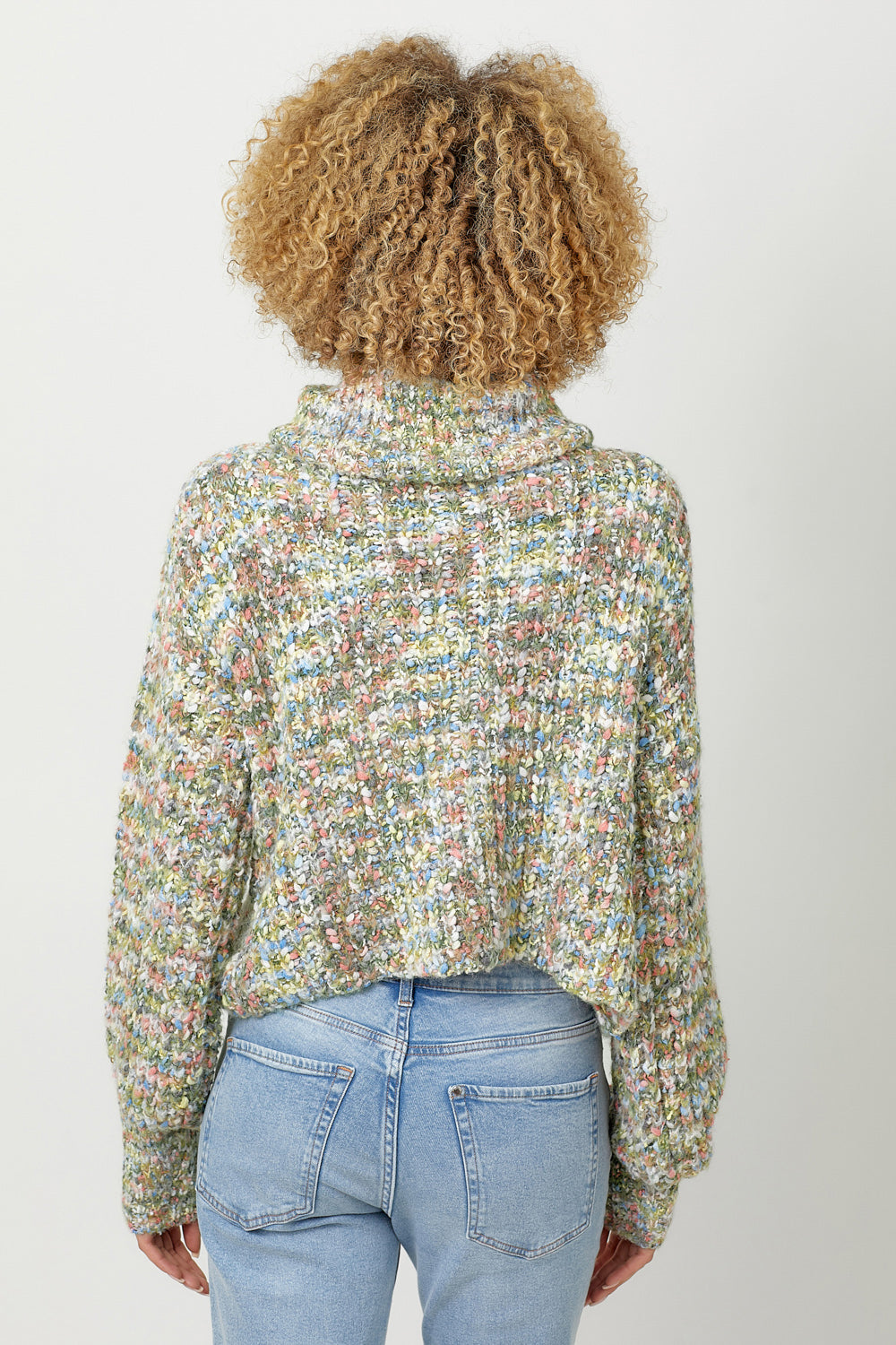 Confetti Cropped Turtleneck