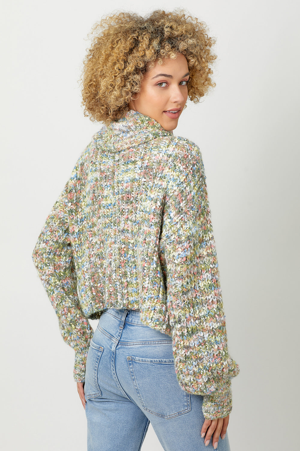 Confetti Cropped Turtleneck