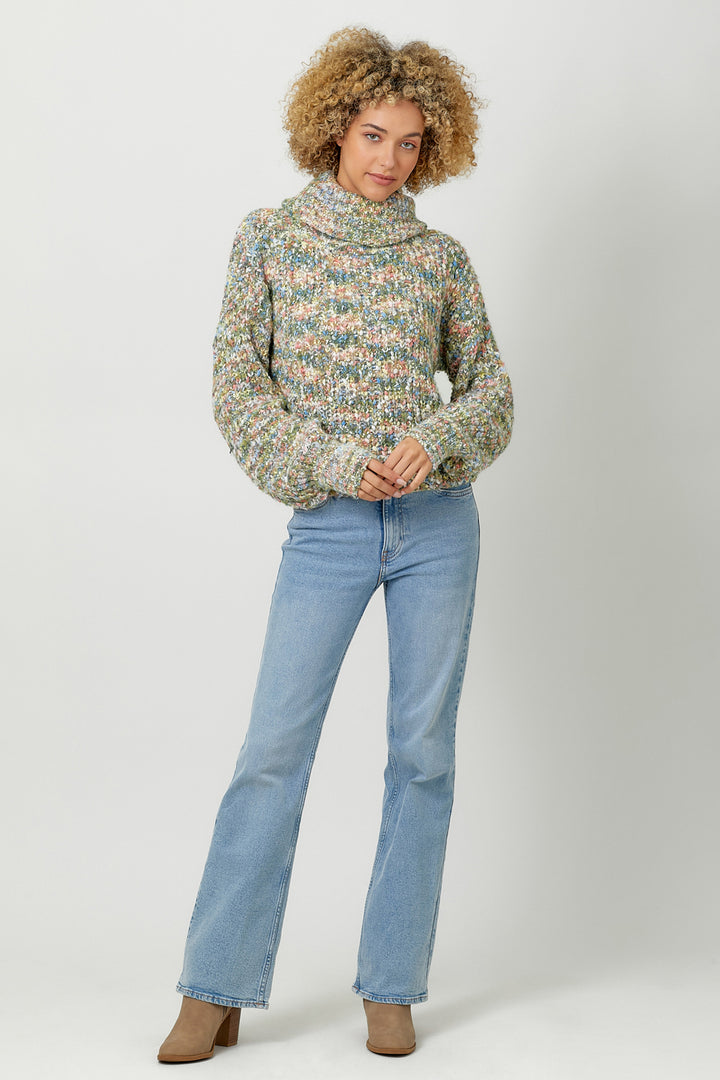 Confetti Cropped Turtleneck