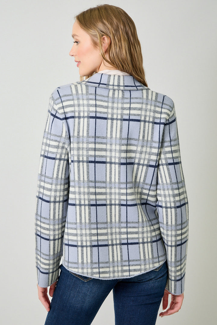 Peyton Plaid Sweater Jacket