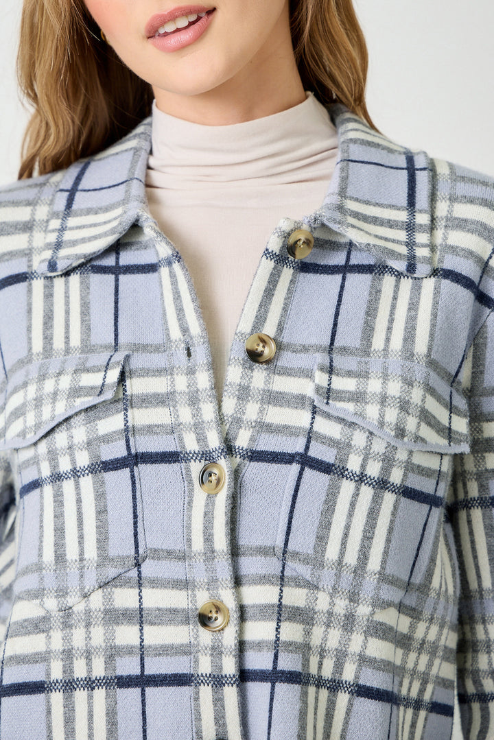 Peyton Plaid Sweater Jacket