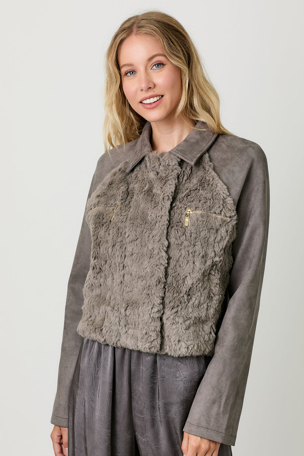 Katie Suede & Fur Jacket